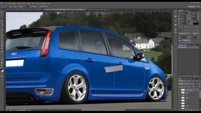 Виртуальный тюнинг Ford C-MAX в Photoshop — YouTube