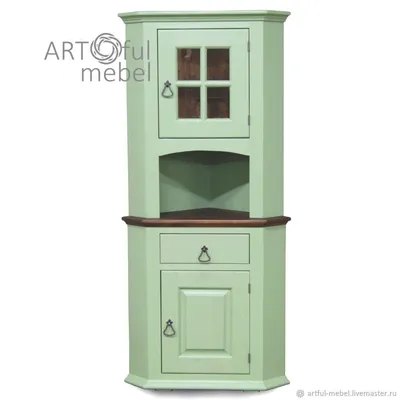 Кухонный буфет / шкаф для посуды угловой зеленый голубой – заказать на  Ярмарке Мастеров – LEEA0RU | Кухонная мебель, Москва
