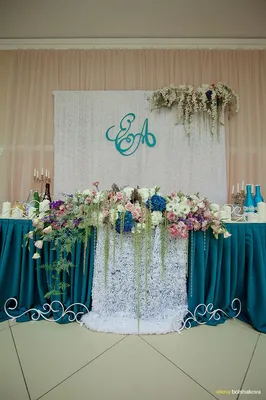Украшение зала на свадьбу | 9391 Фото идеи | Свадебный декор своими руками, Свадебный  стол, Свадьба в бирюзовом цвете
