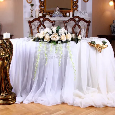 Цветы на стол жениха и невесты \"Айвори\" - заказать в интернет-магазине  «Пион-Декор» или свадебном салоне в Москве