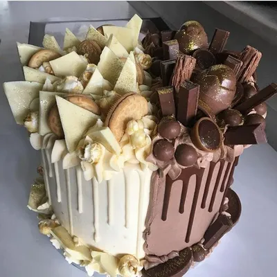 Украшение торта шоколадом и печеньем - 67 фото