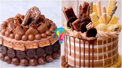 Cake decoration (sweets/cookies/chocolate) - YouTube