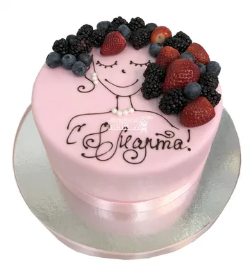 Торт для женщины на 8 марта №13098 купить по выгодной цене с доставкой по  Москве. Интернет-магазин Московский Пекарь