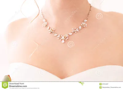 Украшение на шеи невесты стоковое изображение. изображение насчитывающей  изображения - 87814297