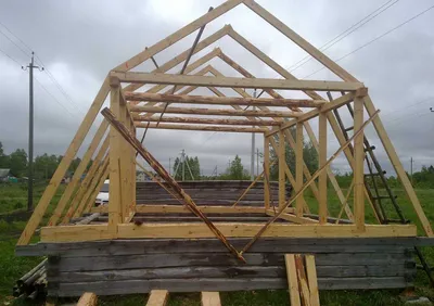 Как установить стропильную систему двускатной крыши | Roofs.club