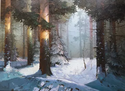 ArtStation - В зимнем лесу