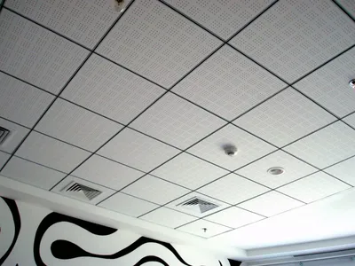 Подвесной потолок растровый грильято 100*100*30 цвет черный