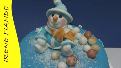 Фигурки из мастики для торта. Лепим снеговика для новогоднего торта |  Снеговик, Новогодний торт, Торт
