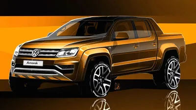 2017 Volkswagen Amarok sketches revealed | Vw amarok, Volkswagen, Truck  design
