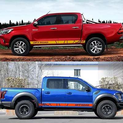 CGFZNUB Автомобильная наклейка Тюнинг для Ford Ranger Dodge Isuzu DMA Nissan Navara Toyota Hilux Mitsubishi L200 Off Road 4X4 : Amazon.co.uk: Automotive