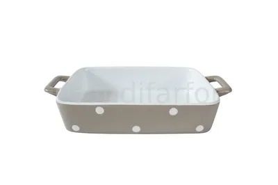 Форма для запекания beige with dots маленькая 29,5x17x5 см