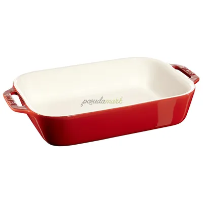 Керамическая прямоугольная форма для выпечки и запекания 34 х 24 см 4 л  вишневый серия Посуда для запекания Staub 40511-148 с доставкой -  Posudamart.Ru