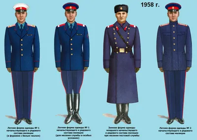 Униформа Советской милиции 1958 года