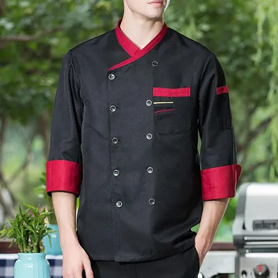 Мягкая кухонная униформа, кулинарная одежда, рубашка шеф-повара с длинными  рукавами, двубортная, форма повара ресторана Catering - купить по выгодной  цене | AliExpress