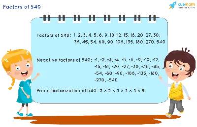 Факторы 540 — Найдите простые факторизации/множители 540