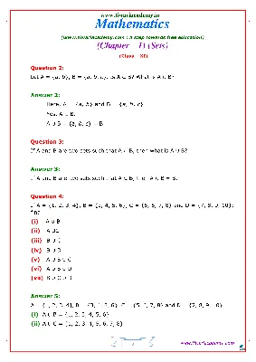 Решения NCERT для математики класса 11 Наборы главы 1