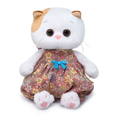 Мягкая игрушка кошка Li-Li Baby в песочнике в цветочек Басик и Ко 20 см -  купить с доставкой на дом в СберМаркет