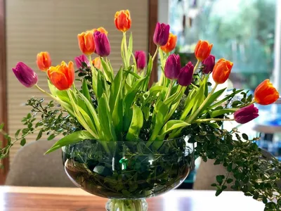 Букет тюльпанов дома - 68 фото