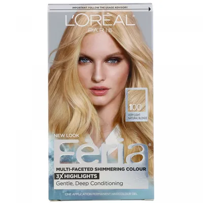 Гель-краска Feria для многогранного мерцающего цвета волос, оттенок 100  очень светлый натуральный блонд,, цена 1109 грн — Prom.ua (ID#1371246048)