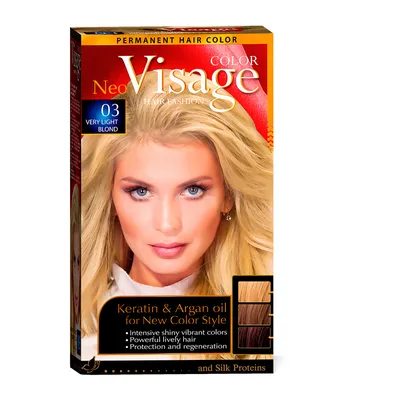 Краска для волос в наборе, Visage, оттенок 03 Светлый блонд/ Very Light  Blond — купить в интернет-магазине OZON с быстрой доставкой