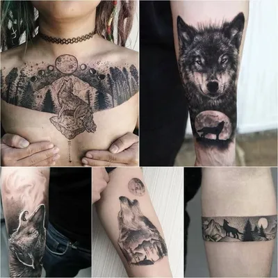 Волк Воющий на Луну | Лучшие Мужские и Женские Тату Идеи и их Значения ☛  https://tattoo-ideas.ru #т… | Wolf tattoos for women, White wolf tattoo,  Wolf tattoo design