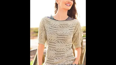 Вязаные Летние Кофты Спицами для Женщин - 2108 / Knitted Summer Sweatshirts  for Women - YouTube