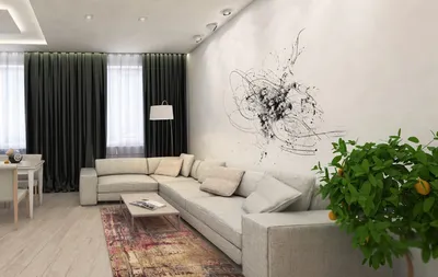 Современный интерьер гостиной с угловым диваном - 67 фото