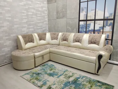 Большой угловой диван для гостиной на металлических ножках - купить в Минске
