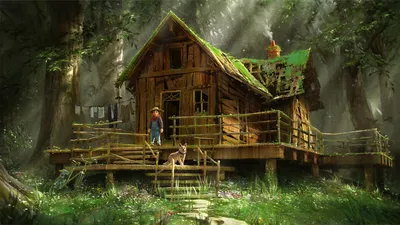Эльфийский домик в лесу - 46 фото