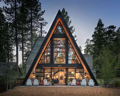 Чудесный лесной домик в форме буквы \"А\" 〛 ◾ Фото ◾ Идеи ◾ Дизайн