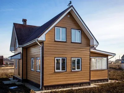 Каркасные дома с фасадом из ламинированного металлосайдинга: плюсы и  минусы, купить