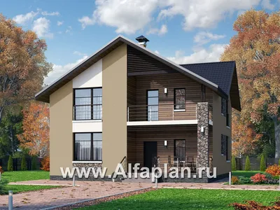602A «Заря» - уютный мансардный дом с балконом: цена | Купить готовый  проект с фото и планировкой