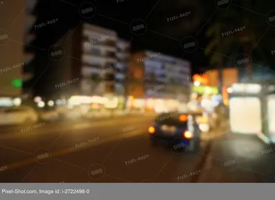 Размытый вид на городские дороги и машины ночью :: Стоковая фотография ::  Pixel-Shot Studio