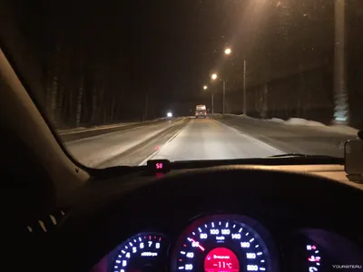 В машине ночью зимой - 92 фото
