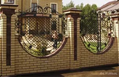 красивые кирпичные заборы фото Расход материалов для строительства  кирпичного забора - стоимость, цена, монт… | Modern fence design, Fence  wall design, Brick fence