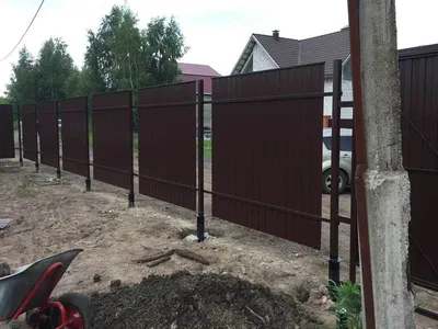 Купить забор из профнастила цена с установкой - под ключ Московская область