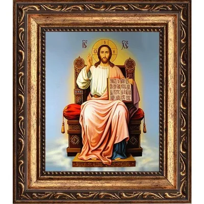 Купить икону Иисус Христос на троне. Икона на холсте.