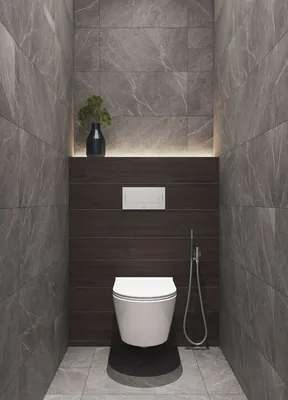 Дизайн туалета с инсталляцией - 60 фото
