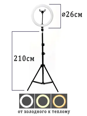 Кольцевая лампа с двумя штативами/штатив для кольцевой лампы/штатив для  телефона ACTINIDIA 15661886 купить в интернет-магазине Wildberries