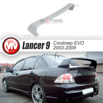 Spoiler In The Style Of Evo From Mitsubishi Lancer 9 (2003-2007) Plastic  Tuning Evolution Style Styling Body Kit Cover Diffuser - Spoilers \u0026 Wings