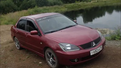 Передние фары с ангельскими глазками для Mitsubishi Lancer 9