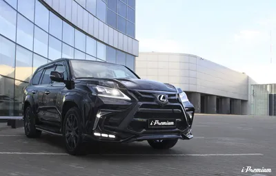 Аэродинамический обвесы Lexus LX570 Khann черный кузов, установка обвеса  Хан на Лексус LX 570 в тюнинг ателье