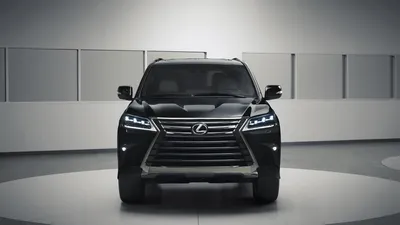 Черный стильный Lexus LX 570, 2019 года вид спереди - обои для рабочего  стола, картинки, фото