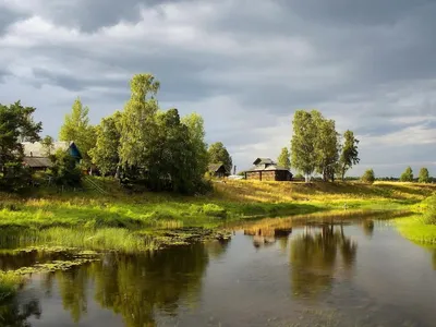 Лето в деревне | Пейзажи, Живописные пейзажи, Лето