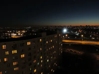Вид с крыши дома ночью - 64 фото