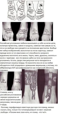 Что обозначают тюремные татуировки (10 фото)