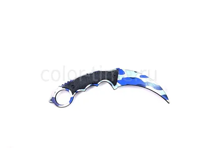 Нож Керамбит Karambit из CS GO Синий комуфляж