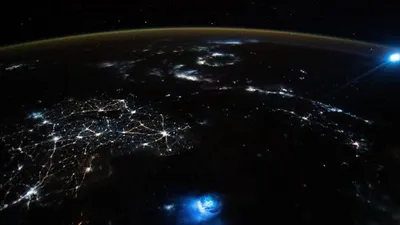 Ночной земли из космоса фото