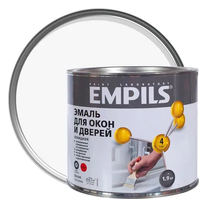 Эмаль для окон и дверей Empils PL цвет белый 1.9 кг в Москве – купить по  низкой цене в интернет-магазине Леруа Мерлен