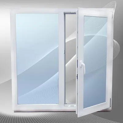 Окно Rehau ПВХ двухстворчатое ПО, стеклопакет 32 мм двухкамерный 1280*1380  - Наши окна - магазин готовых
